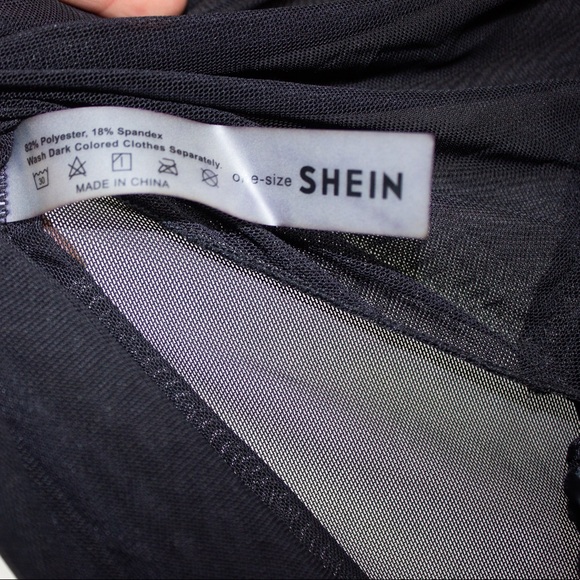 SHEIN | Swim Cover & Off Shoulder Crop Top | Black | M - Picture 7 of 11